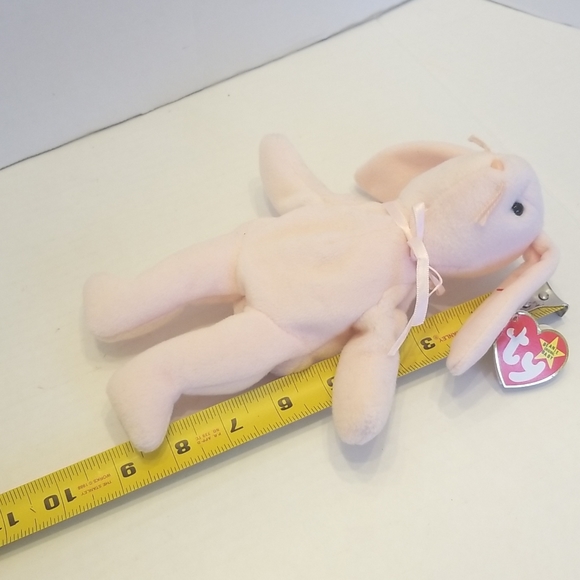 NEW Vintage Ty Beanie Baby Hoppity the Pink Bunny 1996 - Picture 8 of 8
